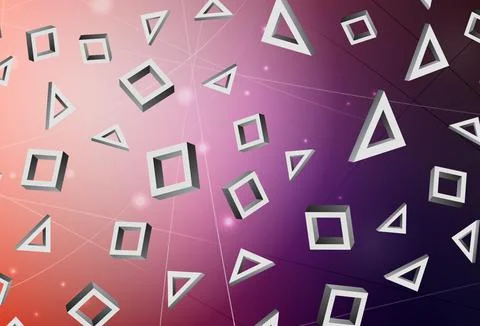 Light Pink, Red vector background with rectangles. Stock Illustration