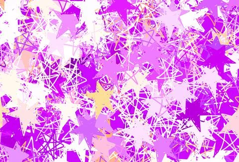 Light Pink, Red vector background with colored stars. Stock Illustration