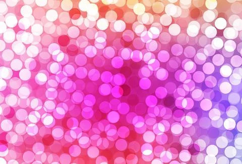 Light Pink, Red vector background with bubbles. Stock Illustration