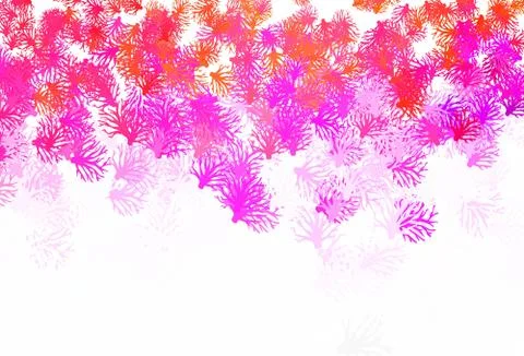 Light Pink, Red vector doodle pattern with branches. Stock Illustration