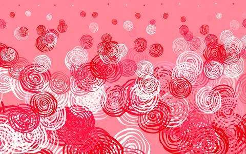 Light Pink, Red vector doodle pattern with roses. Illustrazione stock