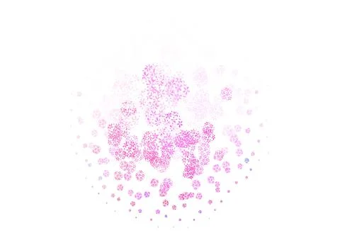 Light Pink, Red vector doodle pattern with leaves. Stock Illustration