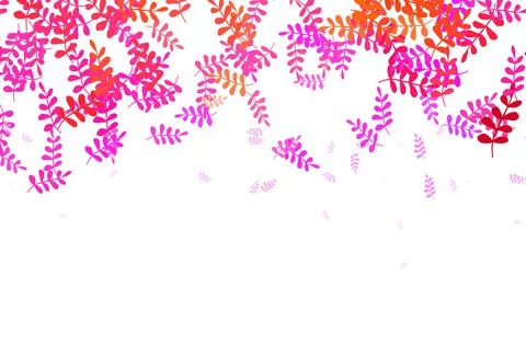 Light Pink, Red vector elegant pattern with leaves. Stock Illustration
