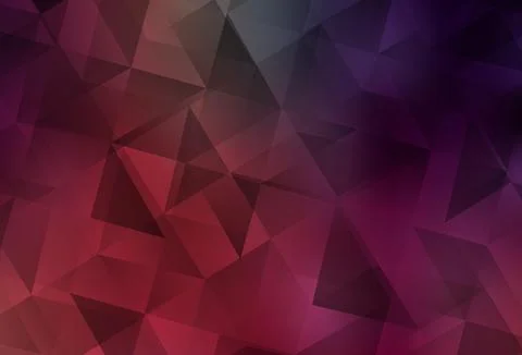 Light Pink, Red vector gradient triangles pattern. Stock Illustration