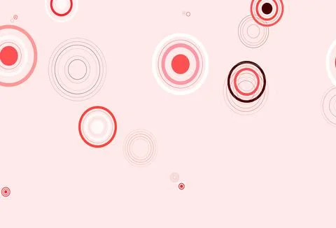 Light Pink, Red vector layout with circle shapes. Illustrazione stock