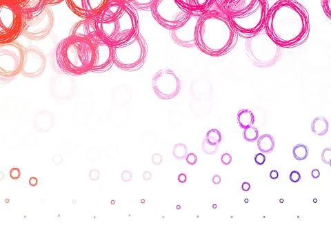 Light Pink, Red vector layout with circle shapes. Illustrazione stock