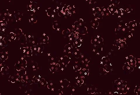 Light Pink, Red vector layout with algebra elements. 스톡 일러스트