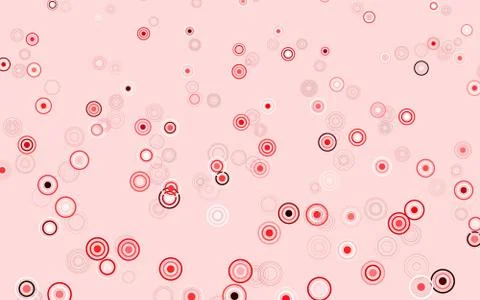 Light Pink, Red vector pattern with spheres. Stock Illustration