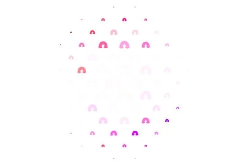 Light Pink, Red vector pattern with rainbow elements. Illustrazione stock