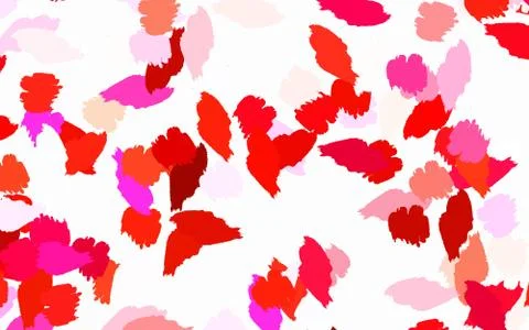 Light Pink, Red vector pattern with random forms. 스톡 일러스트