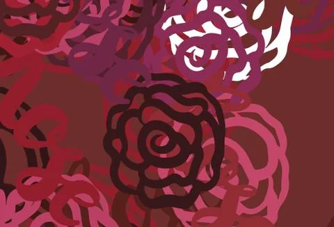 Light Pink, Red vector pattern with random forms. Stock Illustration