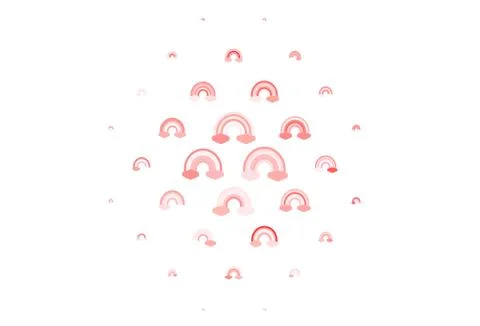 Light Pink, Red vector pattern with rainbow elements. Illustrazione stock