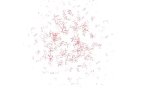 Light Pink, Red vector pattern with artificial intelligence network. Stock Illustration