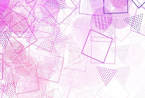 Light Pink, Red vector pattern with polygonal style with circles. Stock Illustration