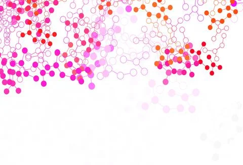 Light Pink, Red vector pattern with artificial intelligence network. Illustrazione stock