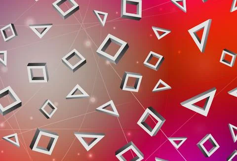 Light Pink, Red vector pattern in square style. 스톡 일러스트