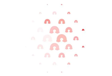 Light Pink, Red vector pattern with rainbow elements. 스톡 일러스트