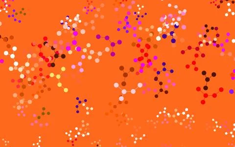Light Pink, Red vector pattern with artificial intelligence network. Illustrazione stock