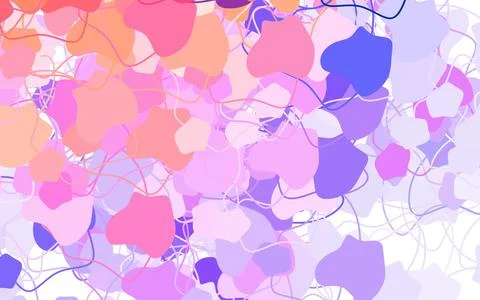 Light Pink, Red vector pattern with random forms. 库存插图