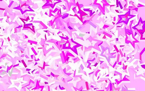 Light Pink, Red vector pattern with christmas stars. Stock Illustration