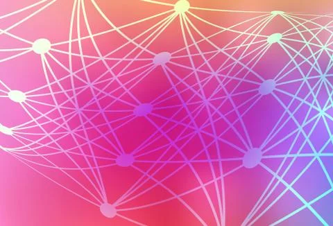 Light Pink, Red vector template with artificial intelligence structure. Illustrazione stock