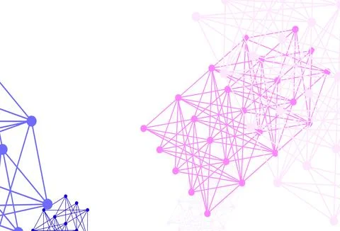 Light Pink, Red vector template with artificial intelligence structure. Illustrazione stock