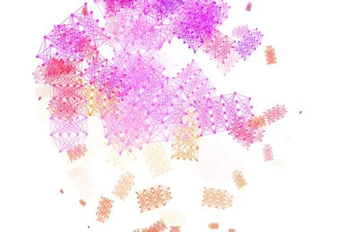 Light Pink, Red vector template with artificial intelligence structure. Illustrazione stock
