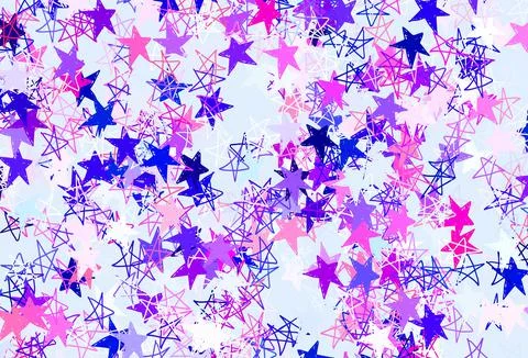 Light Pink, Red vector texture with beautiful stars. Illustrazione stock