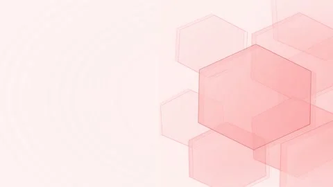 A light pink surface featuring overlapping hexagonal shapes in a gradient p.. Stock Footage 346563989
