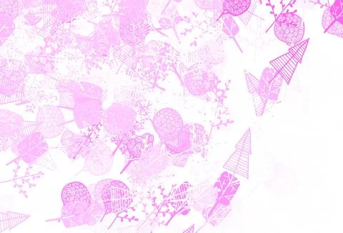 Light Pink vector abstract pattern with trees, branches. 库存插图