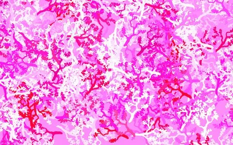 Light Pink vector abstract pattern with leaves, branches. Stock Illustration