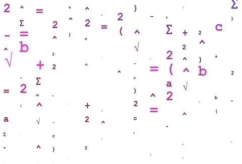 Light Pink vector backdrop with algebra elements. 스톡 일러스트