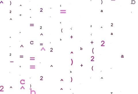 Light Pink vector backdrop with algebra elements. Stock Illustration