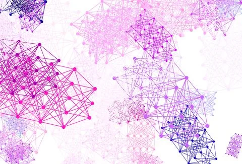 Light Pink vector backdrop with artificial intelligence data. Stock Illustration