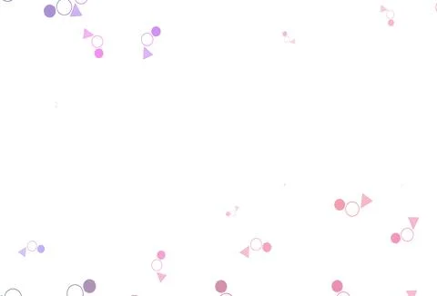 Light Pink vector backdrop with lines, circles. Illustrazione stock