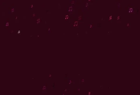 Light Pink vector backdrop with music notes. イラスト素材