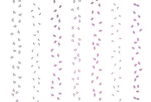 Light Pink vector backdrop with music notes. Illustrazione stock