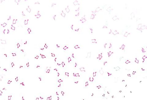 Light Pink vector backdrop with music notes. Illustrazione stock