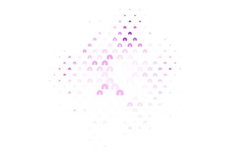 Light Pink vector backdrop with rainbows, clouds. Illustrazione stock