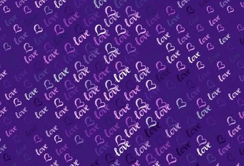 Light Pink vector backdrop with sweet hearts. Stock Illustration