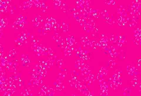 Light Pink vector background with arithmetic signs. Stock Illustration
