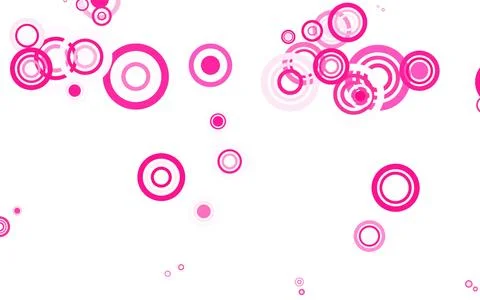 Light Pink vector background with bubbles. Illustrazione stock