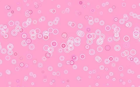 Light Pink vector background with bubbles. Stockillustratie