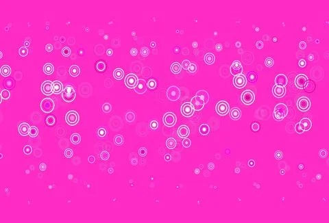 Light Pink vector background with bubbles. Illustrazione stock