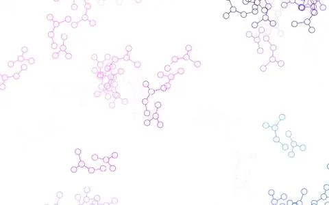 Light Pink vector background with forms of artificial intelligence. Illustrazione stock