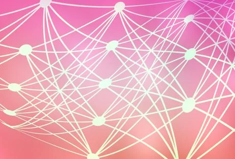 Light Pink vector background with forms of artificial intelligence. Illustrazione stock