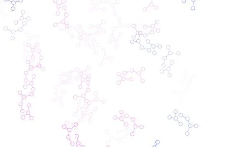 Light Pink vector background with forms of artificial intelligence. Illustrazione stock
