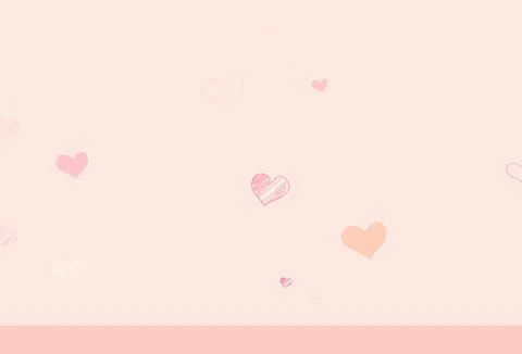Light Pink vector background with hearts. Stock Illustration