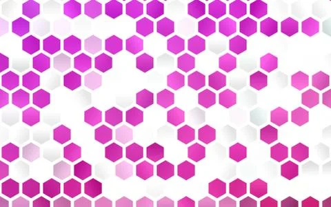 Light Pink vector background with hexagons. Stock Illustration