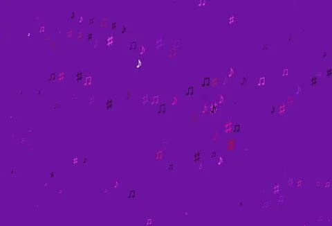 Light Pink vector background with music symbols. イラスト素材